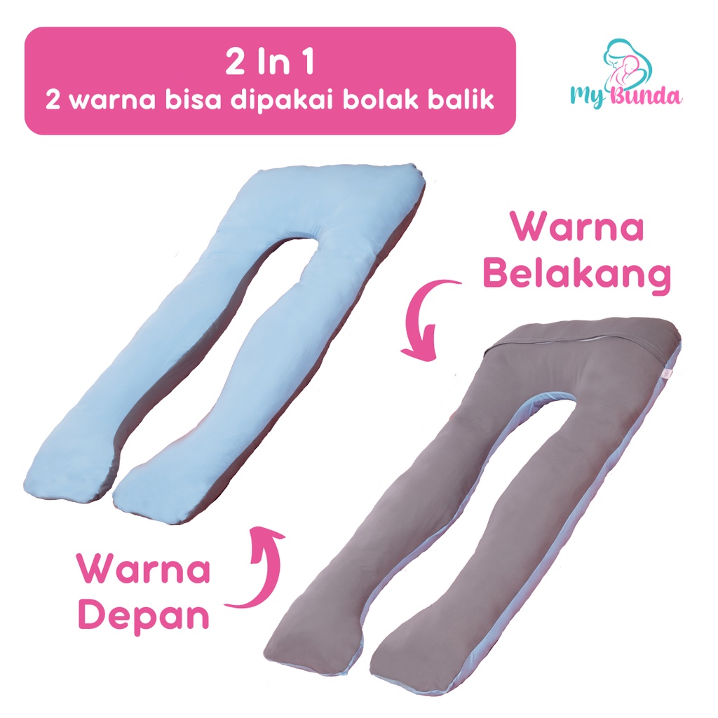 Bantal Hamil Tidur | Bantal Hamil | Bantal Ibu Hamil | Bantal Bumil | Bantal Ibu Hamil Tidur | Bantal Hamil Dan Menyusui | Maternity Pillow Kualitas Premium Ukuran Jumbo Terdapat Resleting dan Sarung Putih Dalam