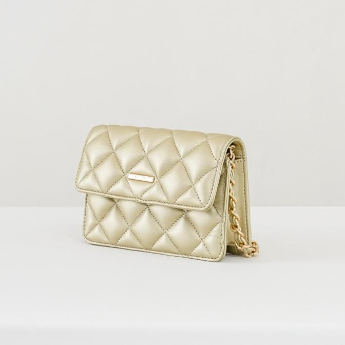 Tas Wanita Bahu Clara Mini Gold Merche