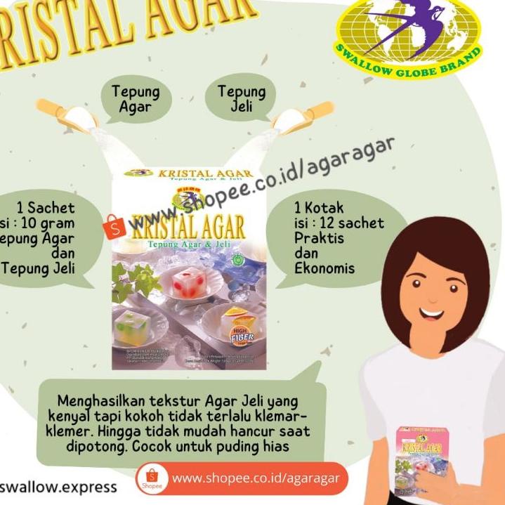 

IDp6P0b--KRISTAL AGAR JELLY - SWALLOW GLOBE Sekotak Isi 12 Sachet