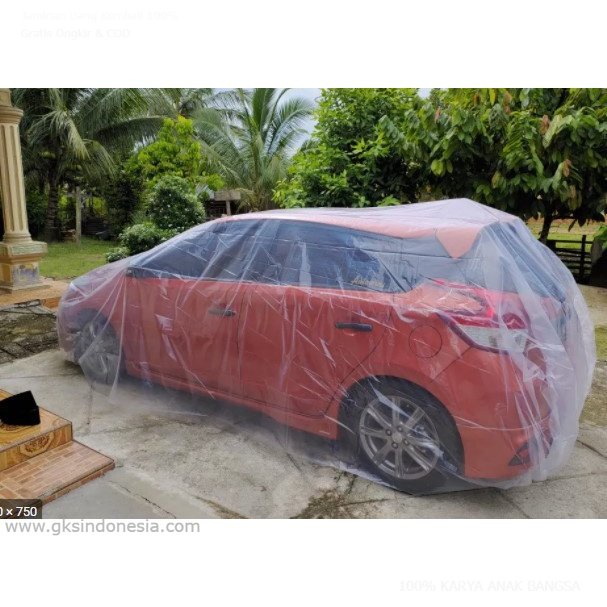 Topcar Cover Mobil Transparan Jazz RS Honda Plastik Tebal Plastik Waterproof Outdoor Indoor