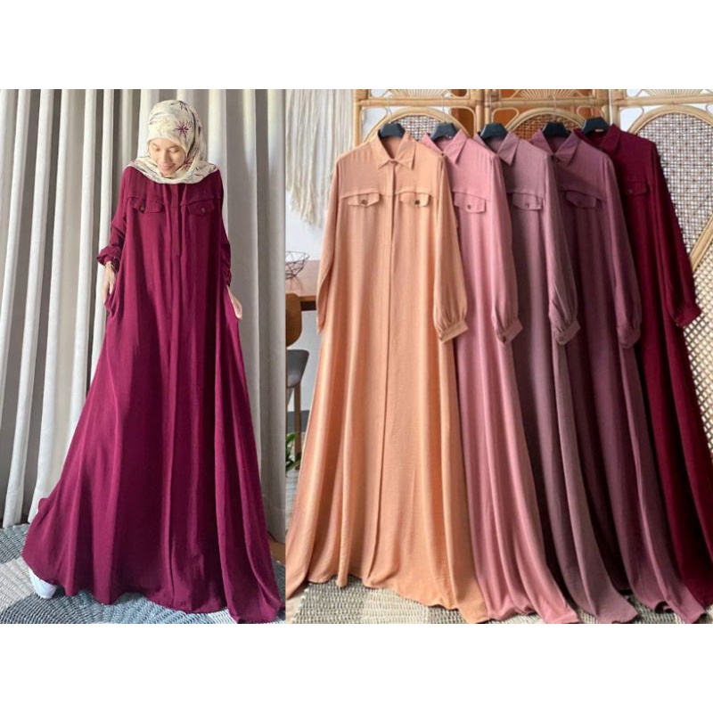 ANNA ABAYA || Abaya CEY CRINKLE || Abaya bigsize PB 140 cm