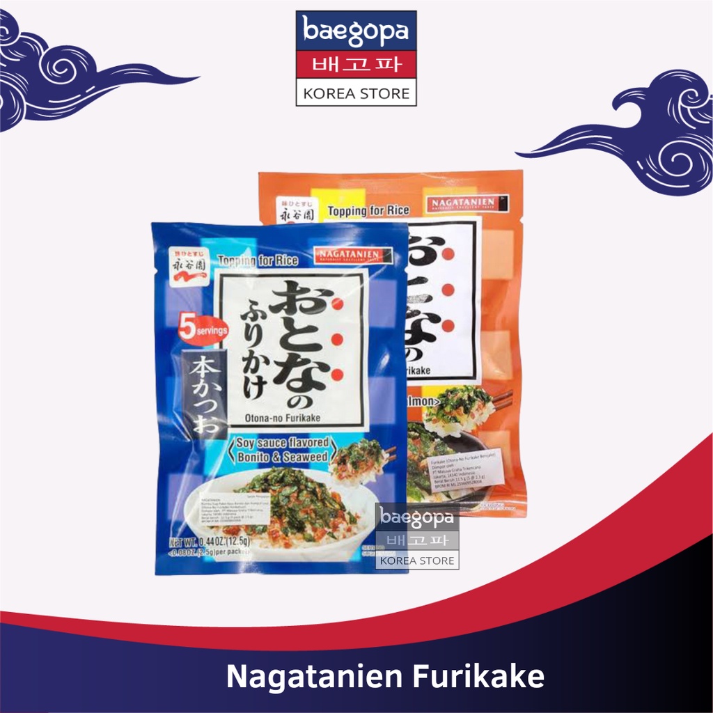 

NAGATANIEN Furikake Otonano 5 g | Salmon & Cakalang | Abon Jepang Original