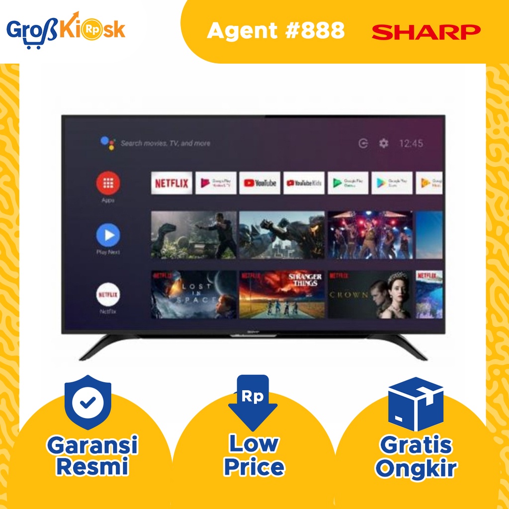 Sharp TV LED 50 INCH 2T-C50BG1i Full-HD Android TV / 2TC50BG1i