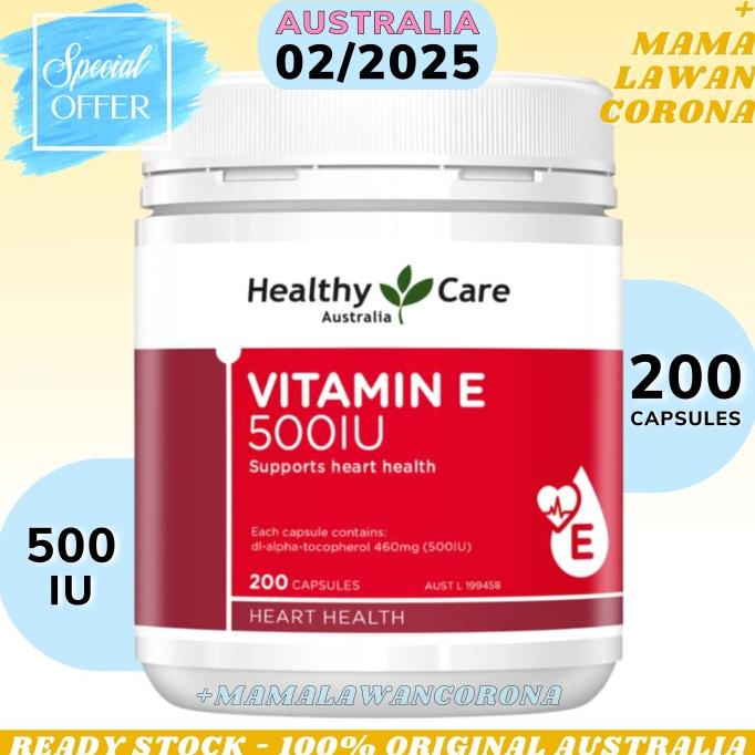 [Promo] Healthy Care Vitamin E 500Iu 200 Kapsul 500 Iu Capsules Vit E Caps - Vitamin - Multivitamin