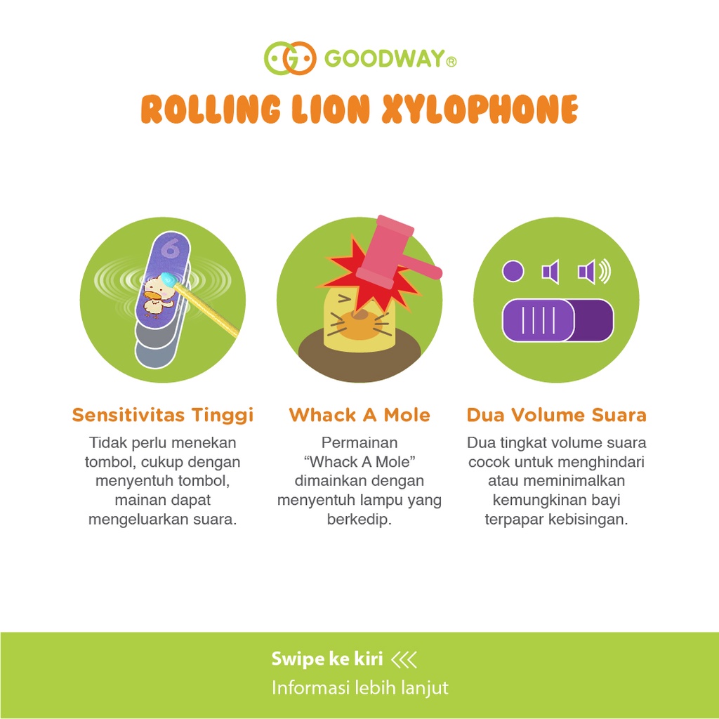 GOODWAY ROLLING LION XYLOPHONE / GW3503