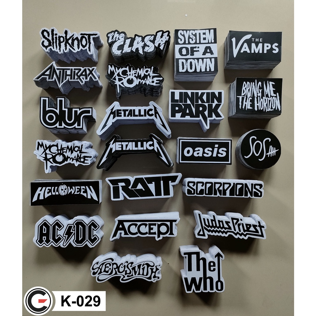 

22pcs STIKER PACK, STICKER MUSIC, STIKER HITAM PUTIH