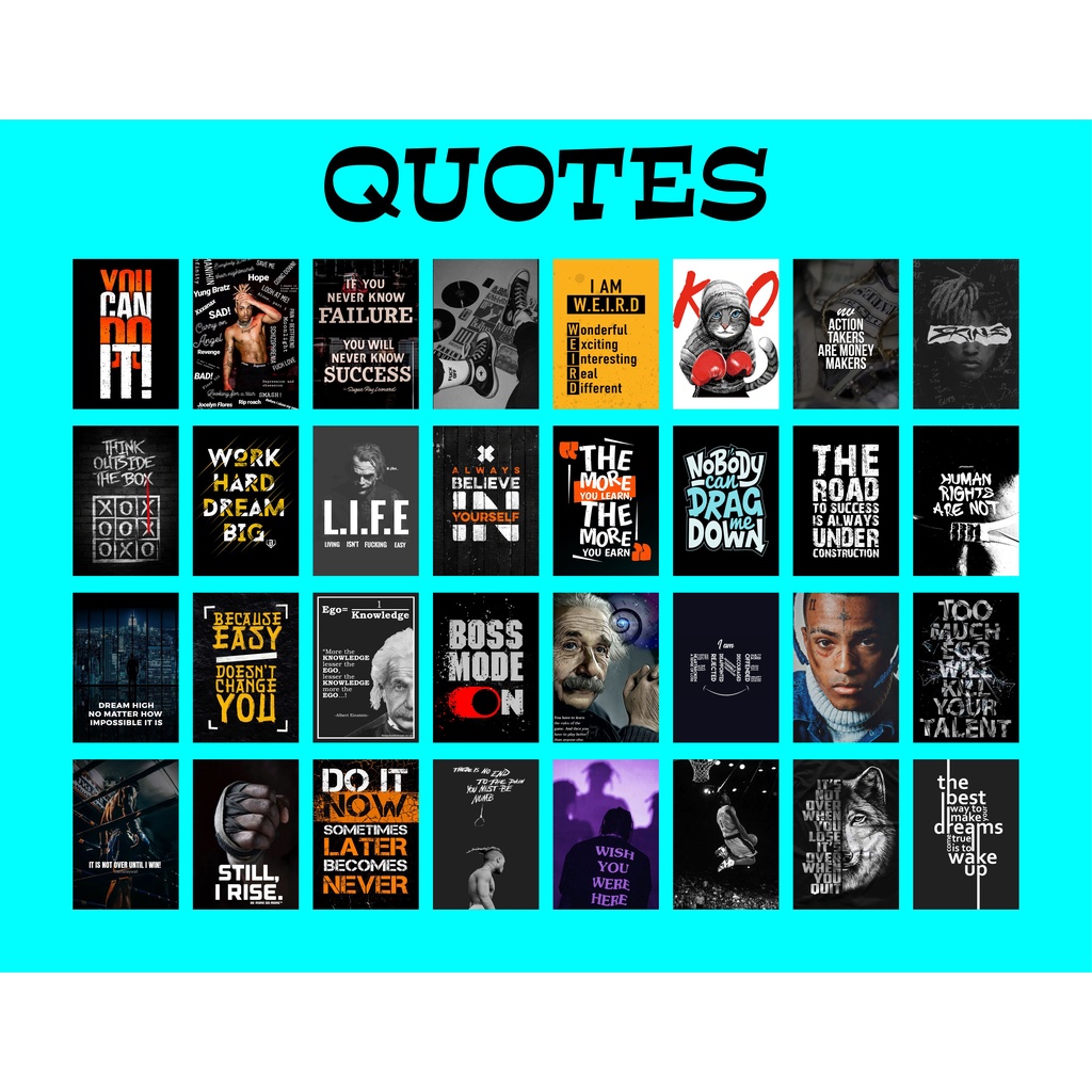 Poster Aesthetic, Poster Dinding Kamar Aesthetic, Dekorasi Kamar,  QUOTES