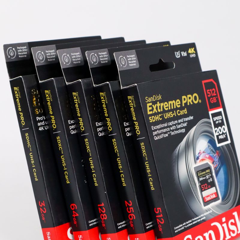 sandisk sdcard extreme pro v30 u3 4k 256Gb SDSDXXD
