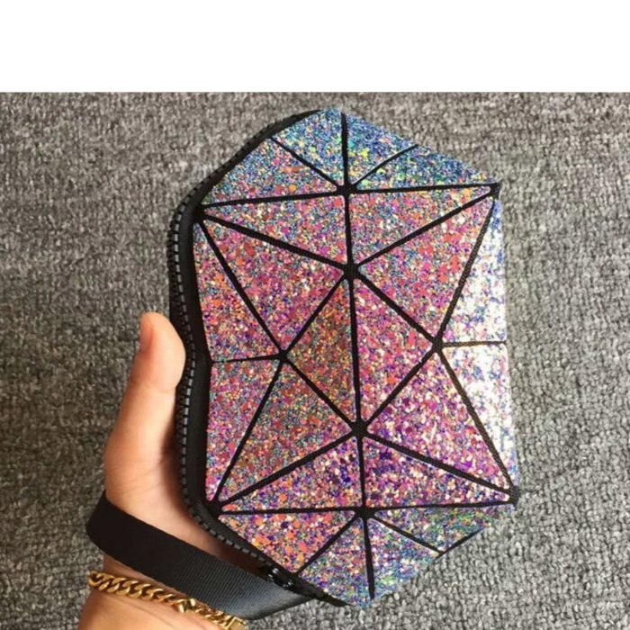 Tas Kosmetik Glitter Semi Lucu Import - Yosinogawa