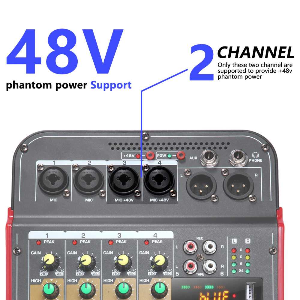 Nsingyue Professional Live Audio Mixer DJ Bluetooth 6 Channel - MX-i6 ( Al-Yusi )