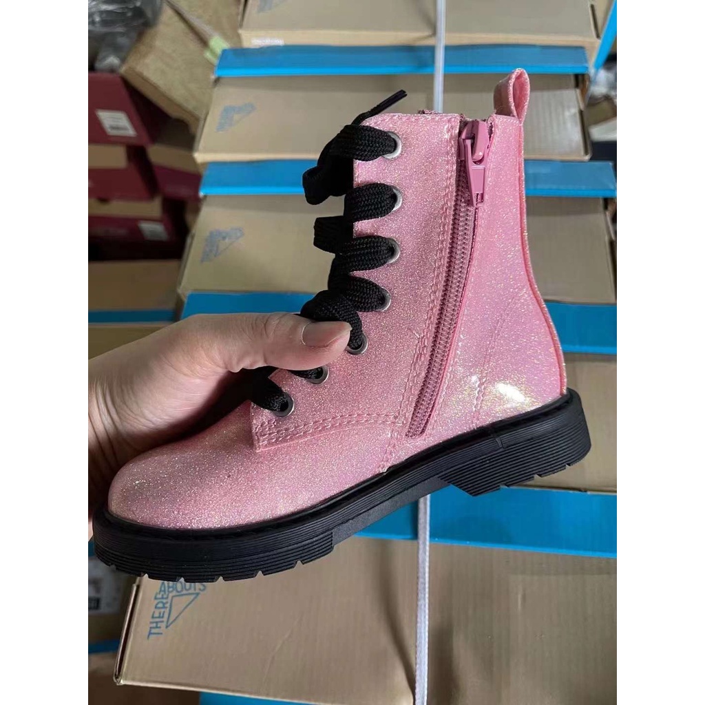 BOOTH sepatu booth hitam pink high cut anak perempuan