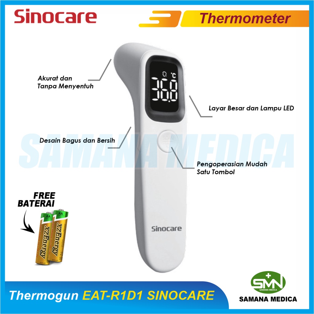 Thermometer Infrared Thermogun SINOCARE AET-R1D1 ORIGINAL harga PROMO Termometer Termogun Promo Murah