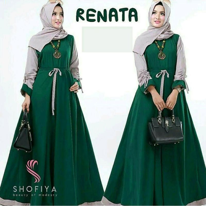Gamis Renata Fashion/Gamis Akhwat syar'i/Outfit Muslimah