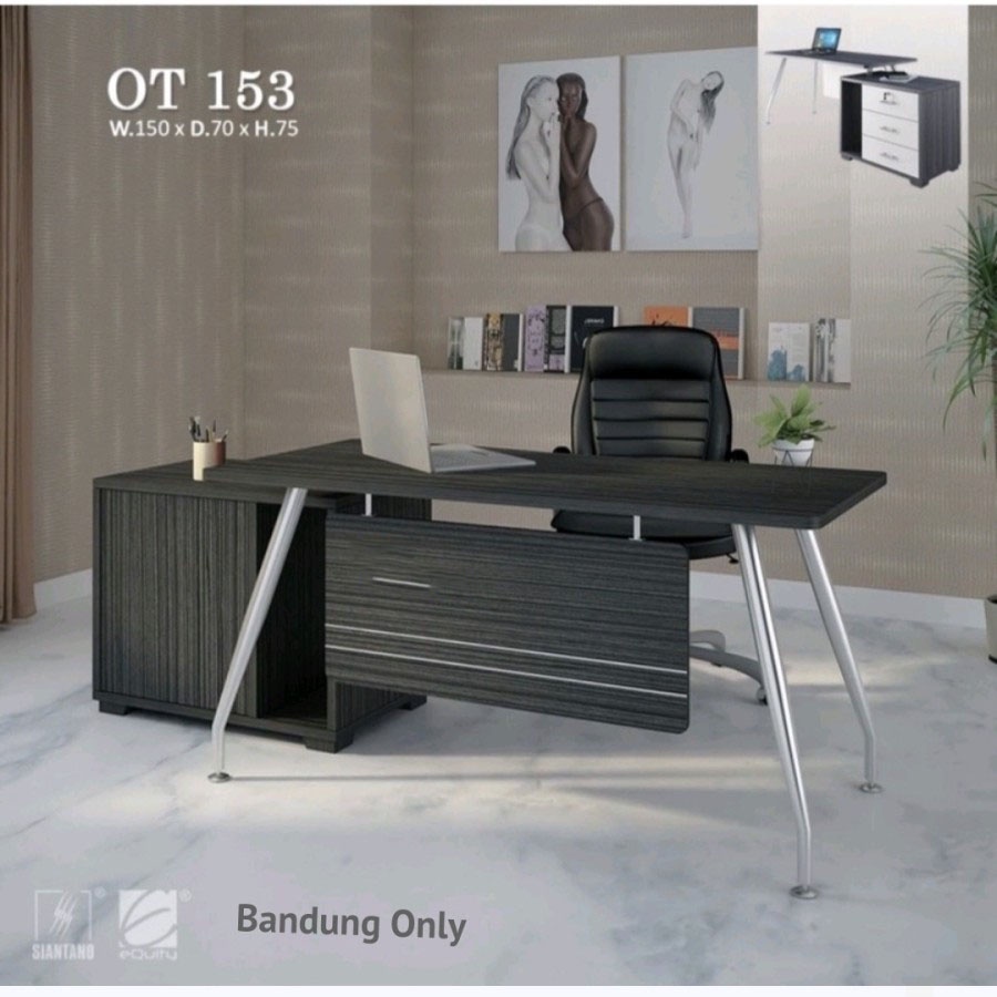 Meja Kantor Meja Direktur Meja Leter L Siantano
