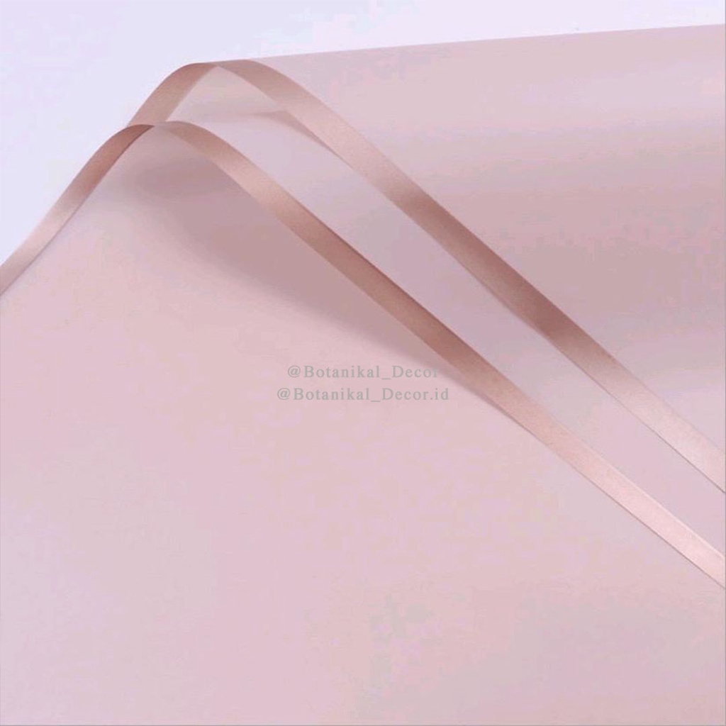 Flower Wrapping Cellophane Paper Kertas Stick Card Holder Stik Bouquet Buket Bunga Buket Bouquet Cake-CAMEO PINK