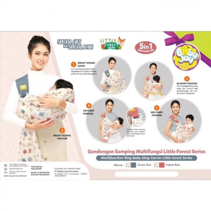 Makassar! Gendongan / Sling Samping Bayi Baby Joy Little Forest BJG 2023