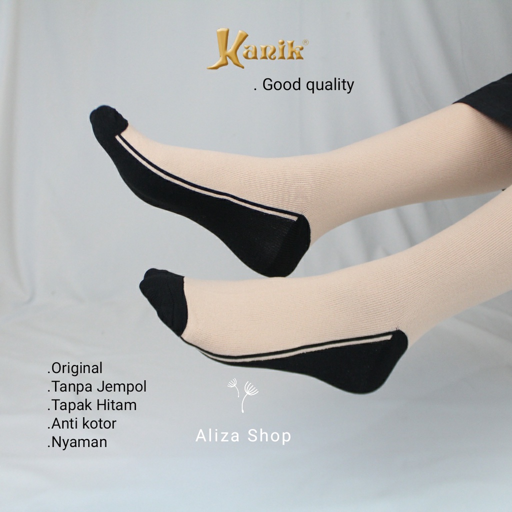 Kaos Kaki Tanpa Jempol Tapak Hitam - Kanik Original Anti Kotor Socks Good Quality