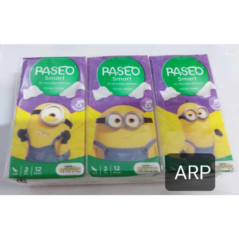 tisu paseo hanky ParfuM 6pack kecil(1pack isi 12sheets) Minion/tisu paseo parfum Minion/tisu wajah/t