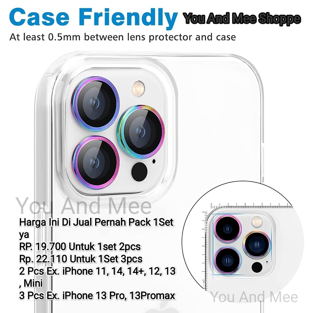 Ring Kamera iPhone 14 14+ 13 Pro Max Mini Plus Glass Lens Protector Get gard Tempered Glass Camera Belakang Protective Lensa Camera from Scratch Anti Fall Pelindung Cam Protecth For All iPhone Full Cover Green Hijau Blue Pasifik Sierra Red Purple Promax