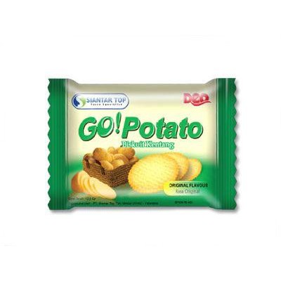 

BISKUIT KERIPIK KENTANG GO POTATO 10gr RENCENG ISI 20 BUNGKUS