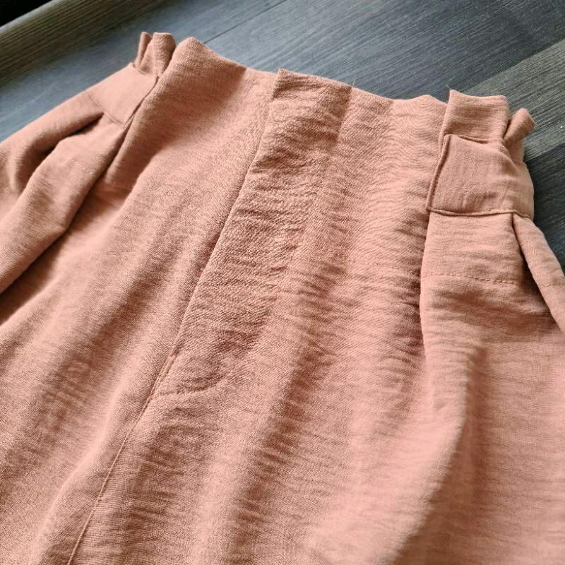 Kulot wanita rample - highwaist culote crincle airflow