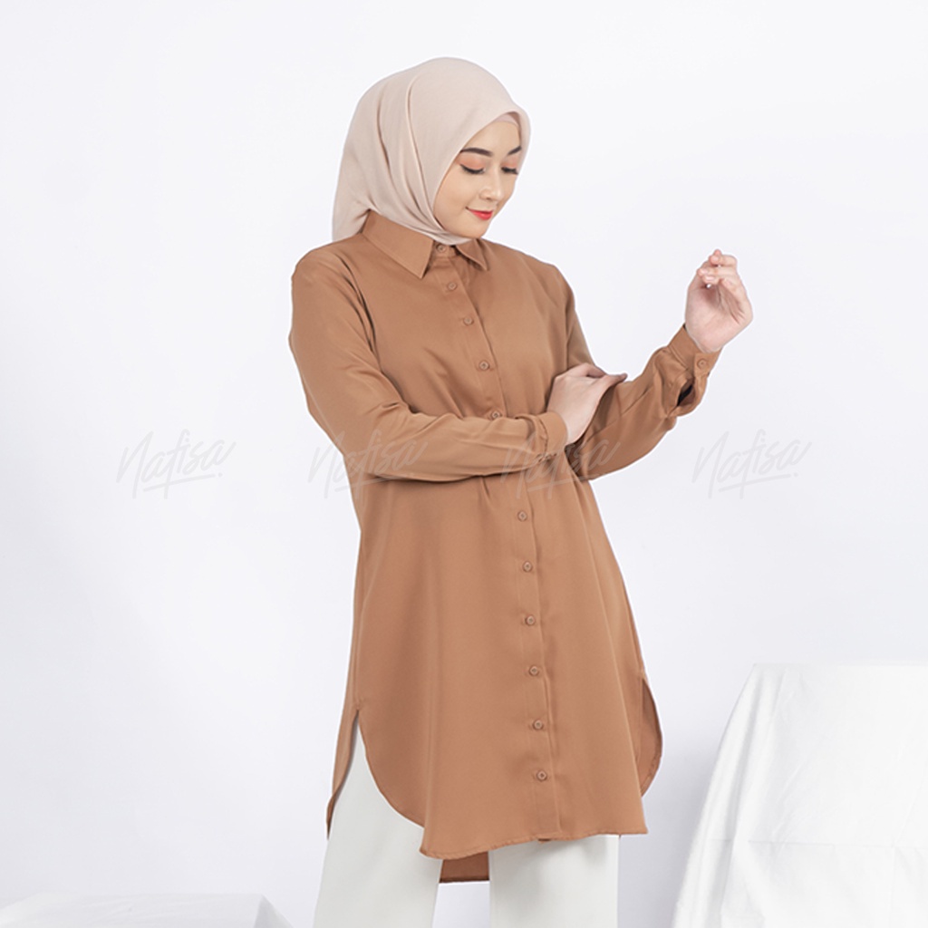 BAJU WANITA Tunik  Aeris - Baju Kekinian Kemeja Kerja Muslimah