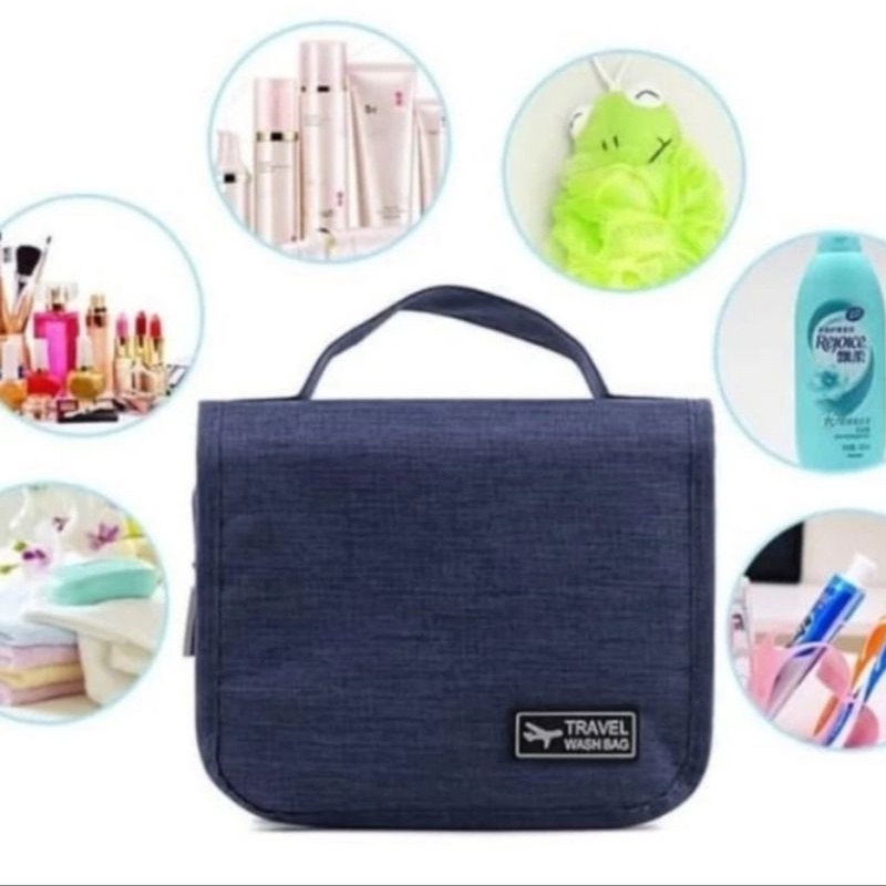 Korean Travel Toiletries Wash Pouch/ Cosmetic Bag /Tas Alat Mandi