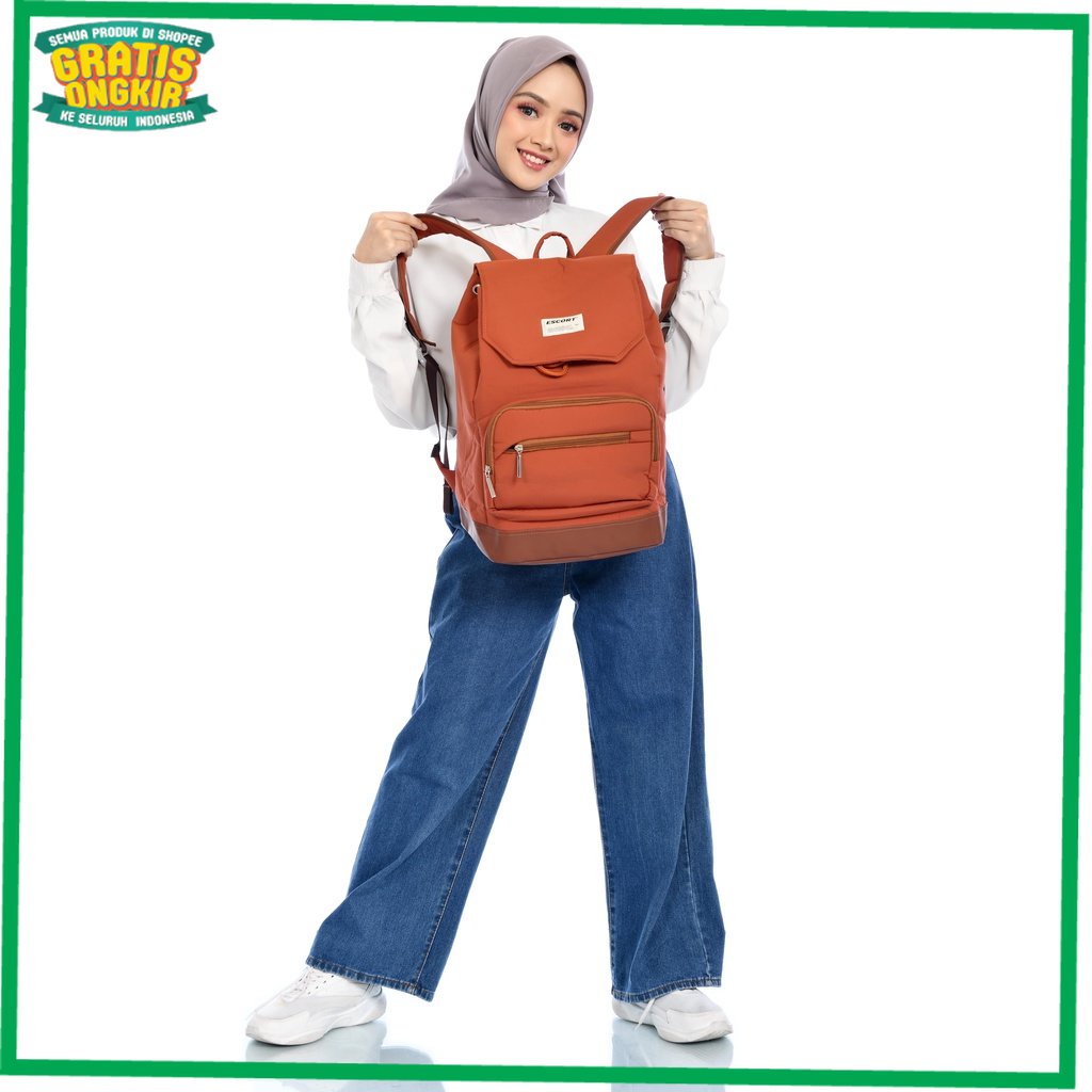 TAS BRANDED IMPORT KOREA /Backpack Wanita Ransel Sekolah - Tas Ransel Laptop Escortbags
