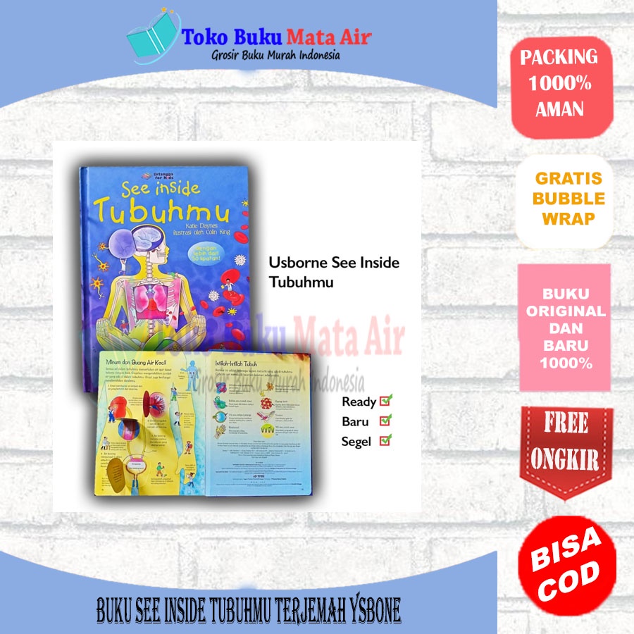 BEST SELLER ORIGINAL SEE INSIDE TUBUHMU TERJEMAH USBORNE BAHASA INDONESIA - ERLANGGA