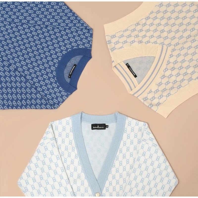 Benang Jarum The Signature Vest in Blueberry Stripe