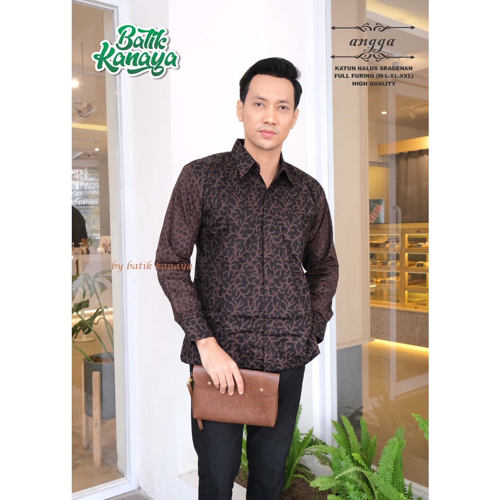 Kanaya - Baju Batik Pria Lengan Panjang Full Furing Motif ANGGA