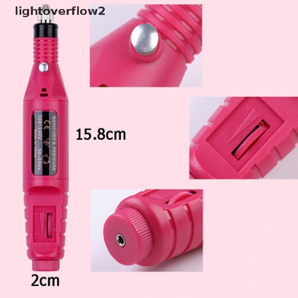 (lightoverflow2) Mesin Kikir Kuku Elektrik Portable Untuk Manicure / Pedicure