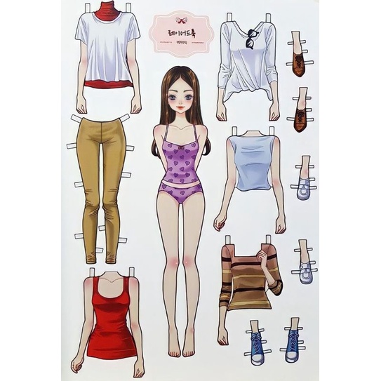 

(5Pcs) Boneka Kertas/ Cute Paper Dolls (Kirim random)