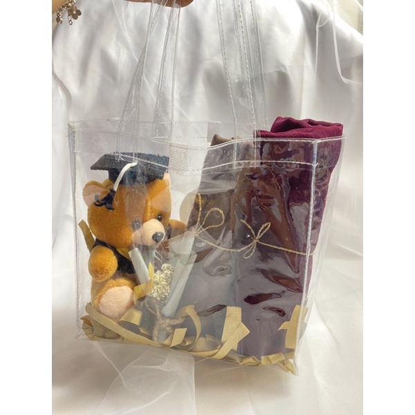 hampers bag wisuda / boneka wisuda / kado wisuda / kado geaduation / hampers hijab wisuda