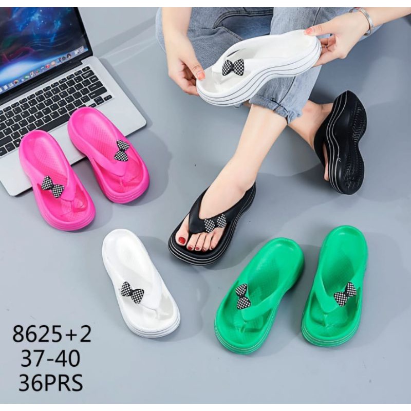 SANDAL CROCS WEDGES JEPIT PITA WANITA IMPORT KOREA