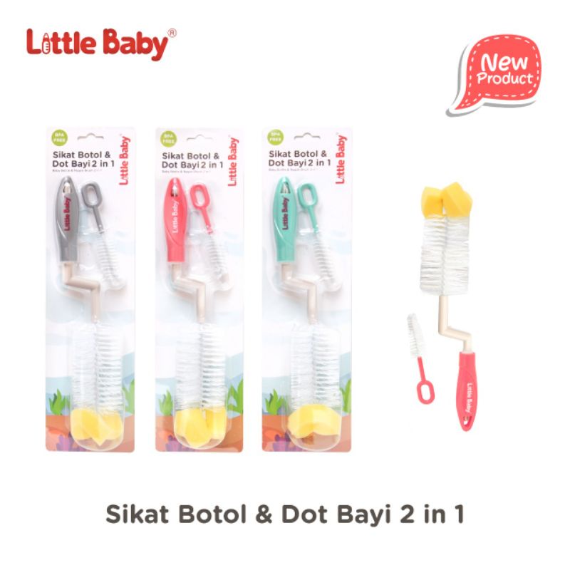 Little Baby Sikat Botol isi 2 in 1/ sikat botol bayi &amp; dot