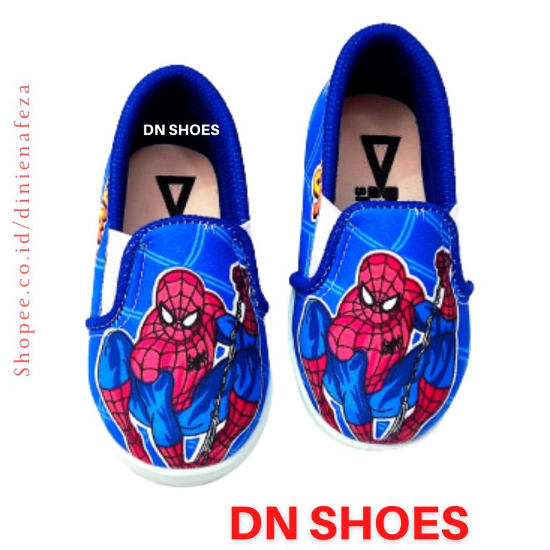 Sepatu Anak Laki Laki Karakter Laba Laba Spider Navy New
