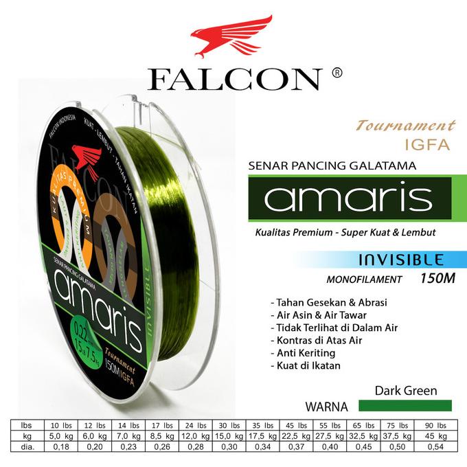 Senar Pancing Falcon Amaris 150 Meter Galatama