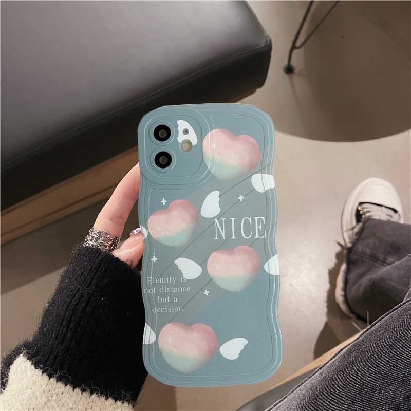 Casing TPU Realme C30 C31 C35 C21Y C25Y C21 RealmeC11 C25 C17 C15 C12 C3 C2 Realme 8i 7i 5 5i 6i 7 Pro Motif Peach Heart And Flower Dx