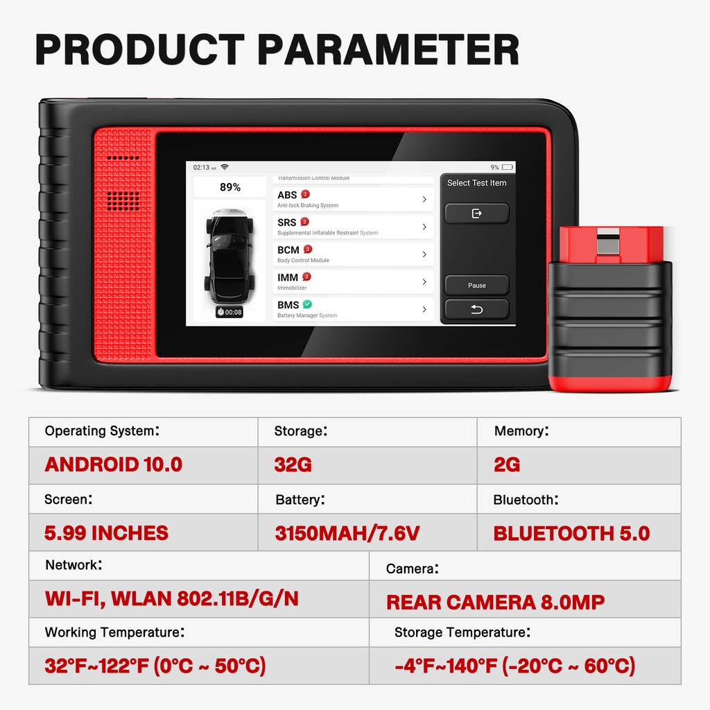 THINKCAR Thinktool Mini OE-Level Mobil Scanner Obd2 Alat Scanner Mobil Obd2 Car Diagnostic Tool All Systems Odb2 Car Scanner With 28 Maintenance Reset Functions And ECU Coding/Bi-Directional Control