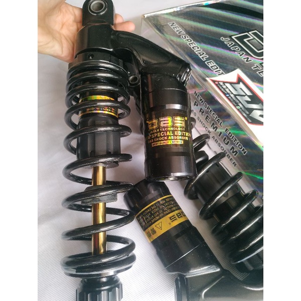 SHOCK BREAKER/SKOK BELAKANG mdl RCB HITAM AS GOLD TABUNG ATAS UKURAN 280/320/340 DBS MURAH