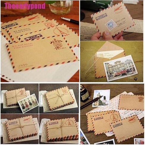 

Murah Vintage Airmail Style Envelope (10Pcs) Hemat