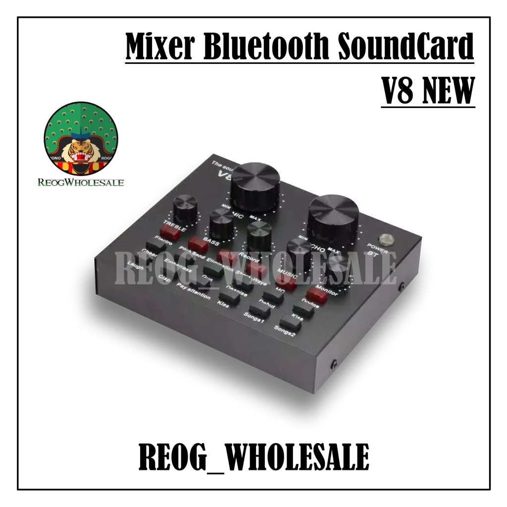Sound card V8 Mixer Bluetooth SoundCard V8 Audio Soundcard New