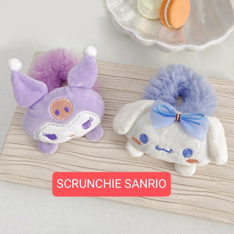 BAJUKIDDIE SCRUNCHIE SANRIO AKSESORIS FASHION KARET RAMBUT KAWAII LUCU KOREA IMPORT