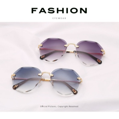 Sunglasses Kacamata Hitam Metal No frame Women Sunglasses New Arrival Import Kacamata Fashion