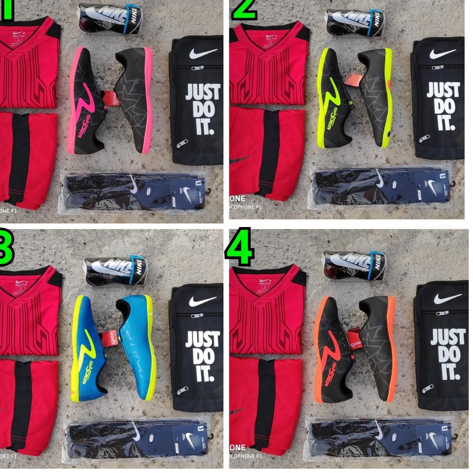 BONUS JERSEY Paket Komplit 5 Sepatu Futsal Specs Spyder,Lightspeed,Baricada Paket Komplit Jersey ‣ A
