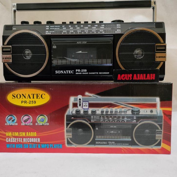 Terbaik ✅cod Radio kaset sonatec/radio am FM sw sonatec 259/radio jadul klasic fortable radio gmc jb