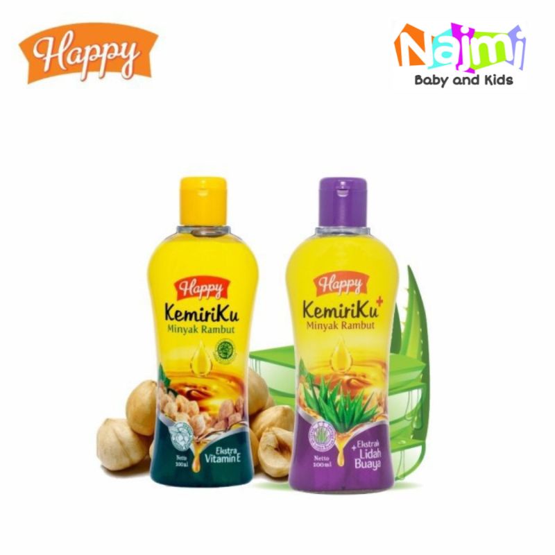 Happy Kemiriku Minyak Kemiri 100 ml / Minyak Rambut Plus Lidah Buaya