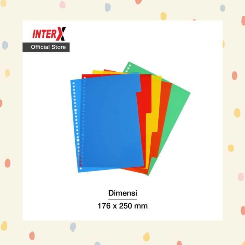 

SN107 Divider Binder B5 A5 5 Warna / Pembatas Binder B5 A5