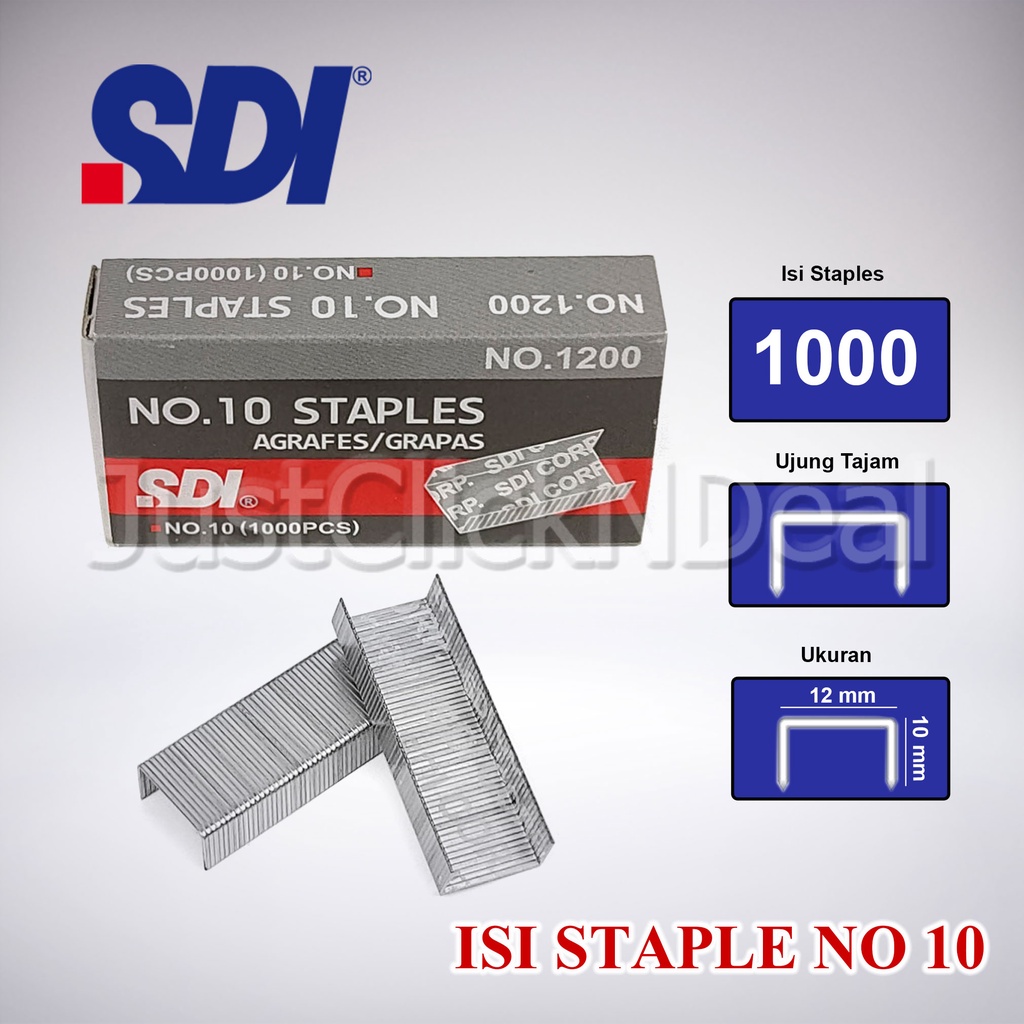 

SDI No 10 Isi Ulang Staples Stapler Refill Jepretan Hekter